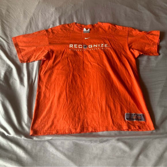 Vintage Nike T Shirt Mens L Syracuse University Basketball 90s Made In USA - Picture 3 of 7